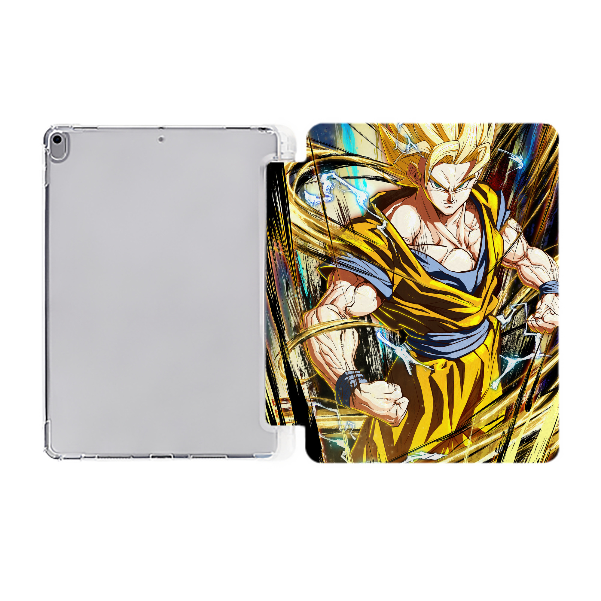 （画像用） ドラゴンボール DRAGON BALL IPad ケース ペン収納付き 三つ折りスタンド PUレザー×シリコン 対応機種9.5/10.5/10.9インチ